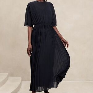 Banana Republic Chiffon Pleated Maxi Dress